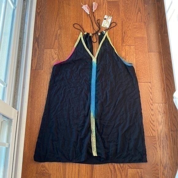 Raviya Black Halter Swimsuit Coverup - Picture 1 of 9